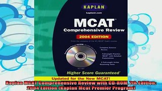 best book  Kaplan MCAT Comprehensive Review with CDROM 7th Edition 2004 Edition Kaplan Mcat