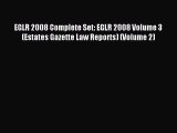 Read EGLR 2008 Complete Set: EGLR 2008 Volume 3 (Estates Gazette Law Reports) (Volume 2) Ebook