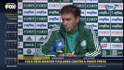 Palmeiras viaja para Campinas sem Barrios, mas Cuca não descarta escalação do atacante