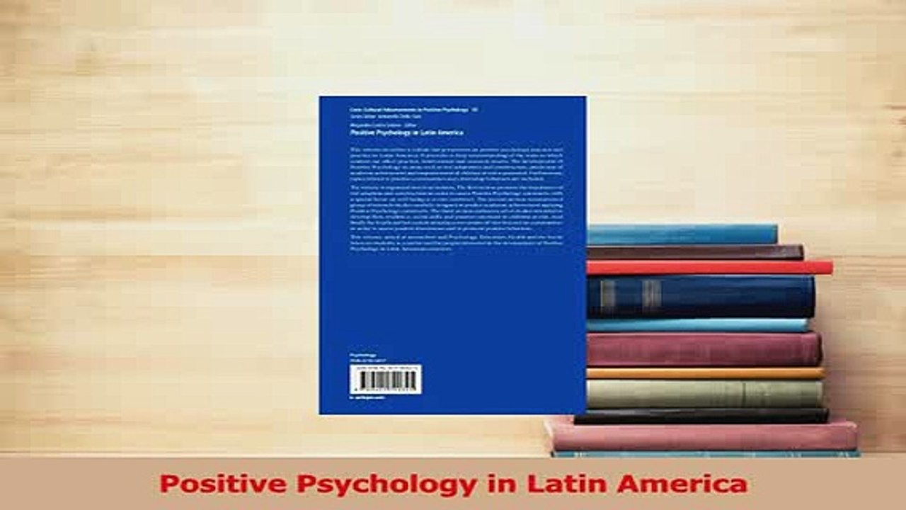 Read  Positive Psychology in Latin America Ebook Free