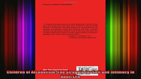 READ book  Children of Alcoholism The Struggle for Self and Intimacy in Adult Life Free Online