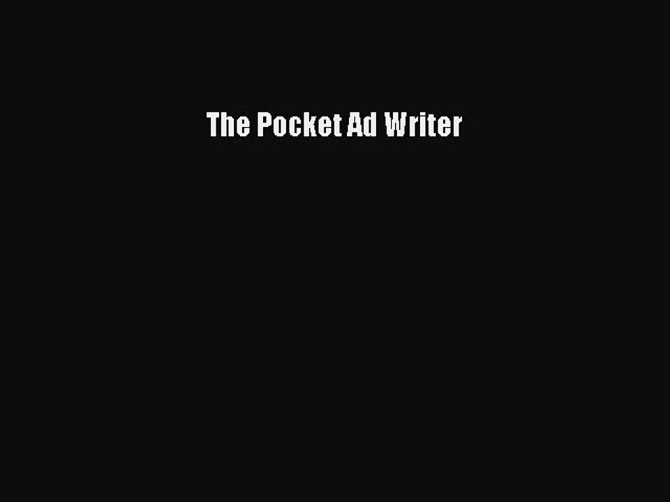 Read The Pocket Ad Writer PDF Online