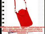 MUZZANO Pochette ORIGINALE CityPoche Premium Rouge pour LG NEXUS 4 / E960 - Protection Antichoc