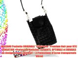 MUZZANO Pochette ORIGINALE CityPoche Premium Noir pour HTC SENSATION - Protection Antichoc