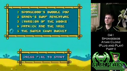 Glenplays:  Spongebob Atari Clone (Plug And Play) - Part II