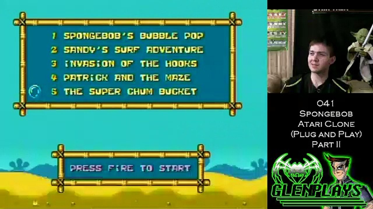 Glenplays:  Spongebob Atari Clone (Plug And Play) - Part II