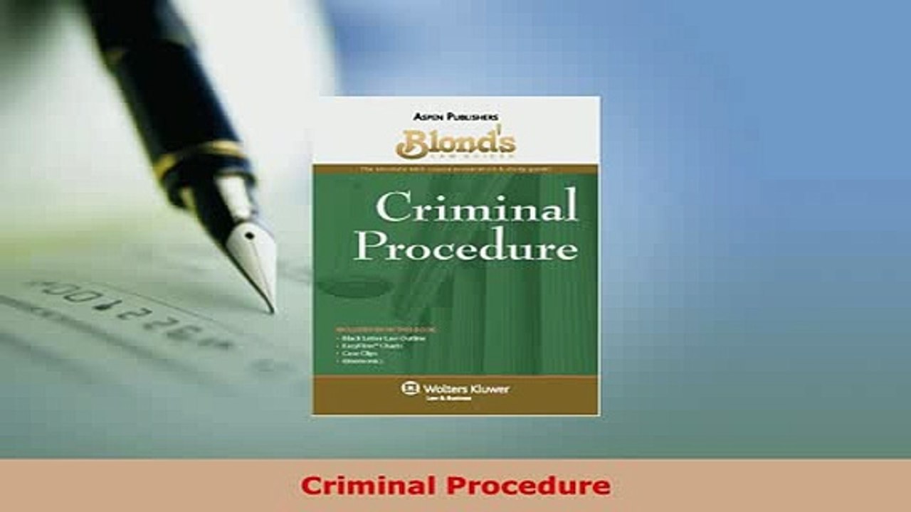 PDF  Criminal Procedure  EBook
