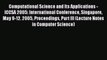 [PDF] Computational Science and Its Applications - ICCSA 2005: International Conference Singapore