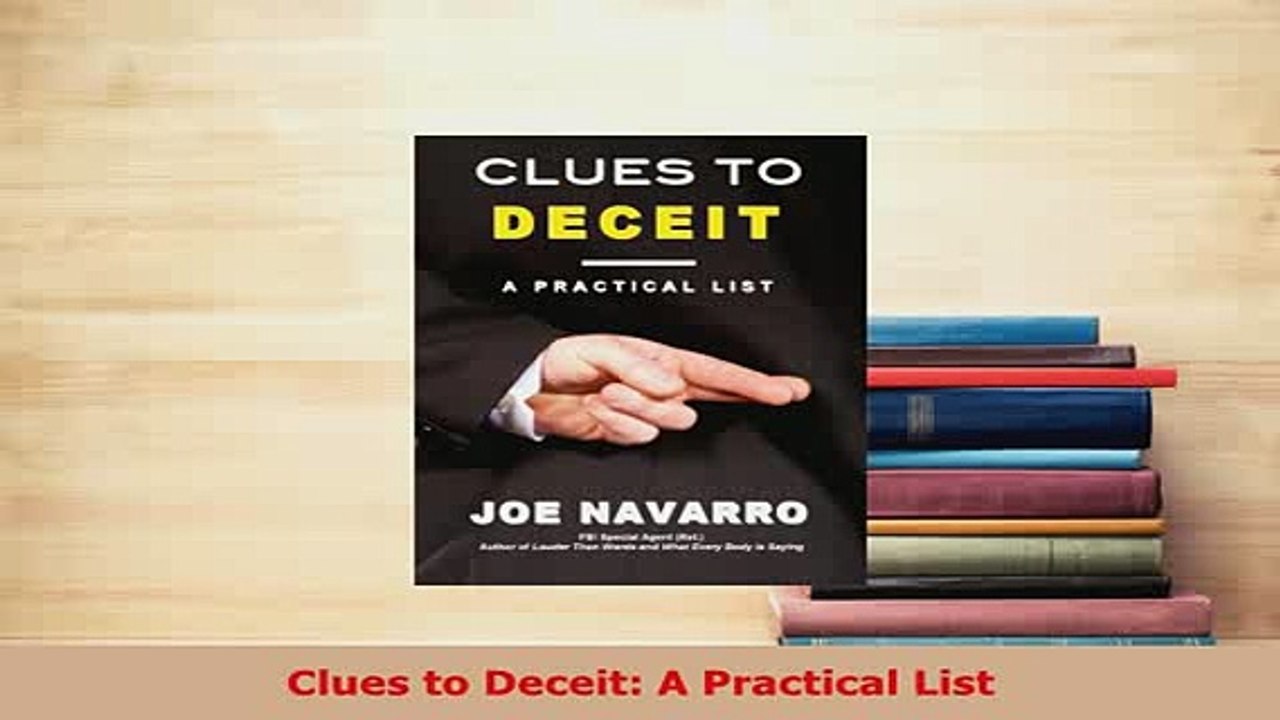 Download  Clues to Deceit A Practical List  Read Online
