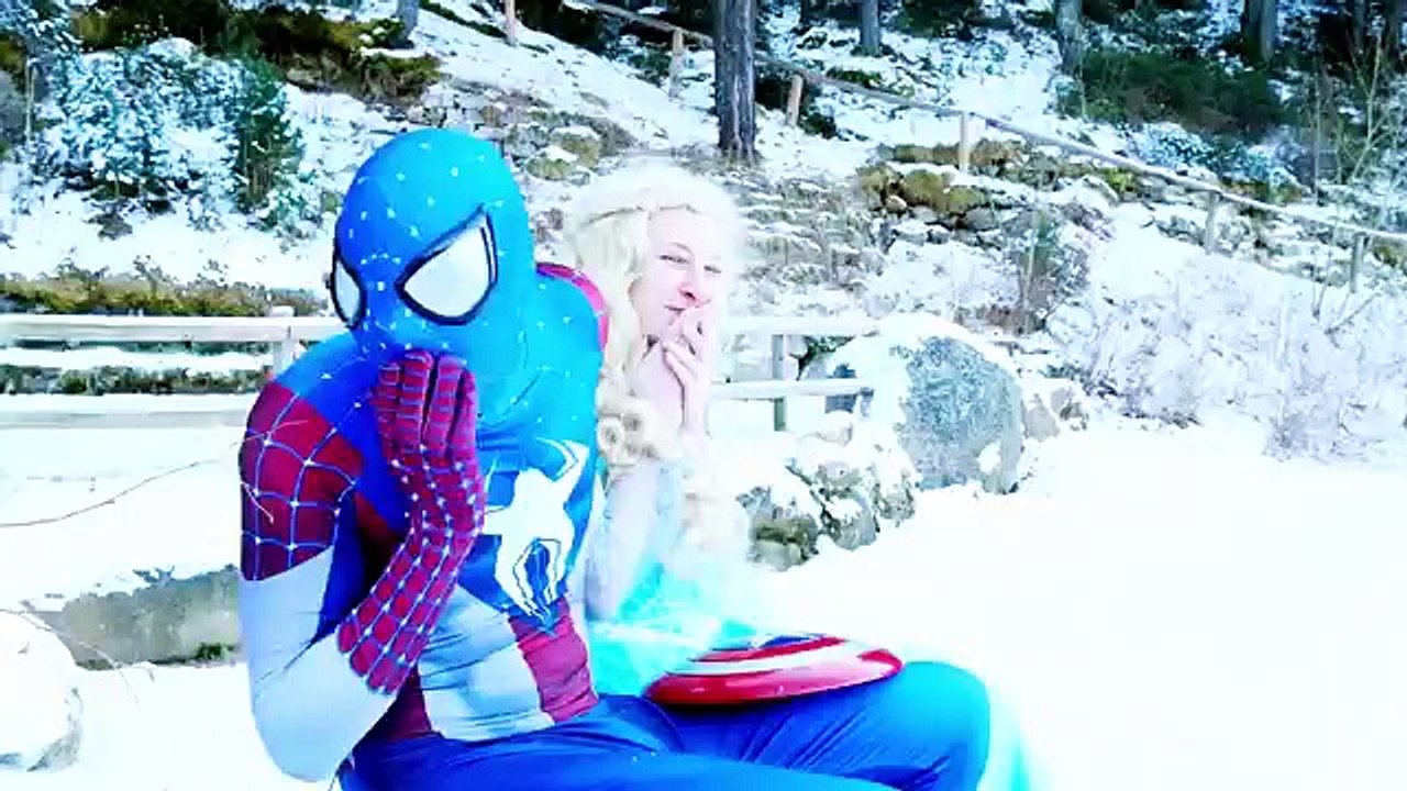 Spiderman and Frozen Elsa in Real Life! w_ Ghost & T-REX vs Pink Spidergirl Funny Superhero