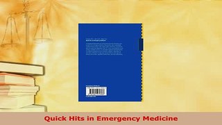 Download  Quick Hits in Emergency Medicine PDF Book Free