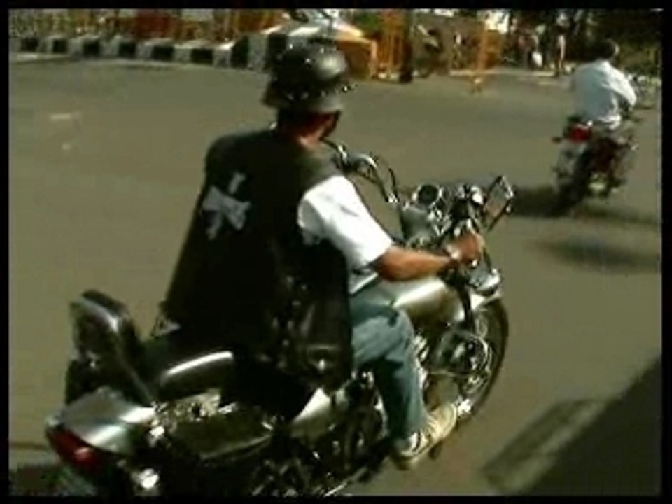Bad Boy rides Harley