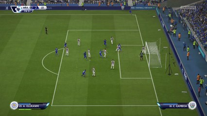 FIFA 16 Michael Cain with a bullet header to put the Foxes in front at the Hawthorns