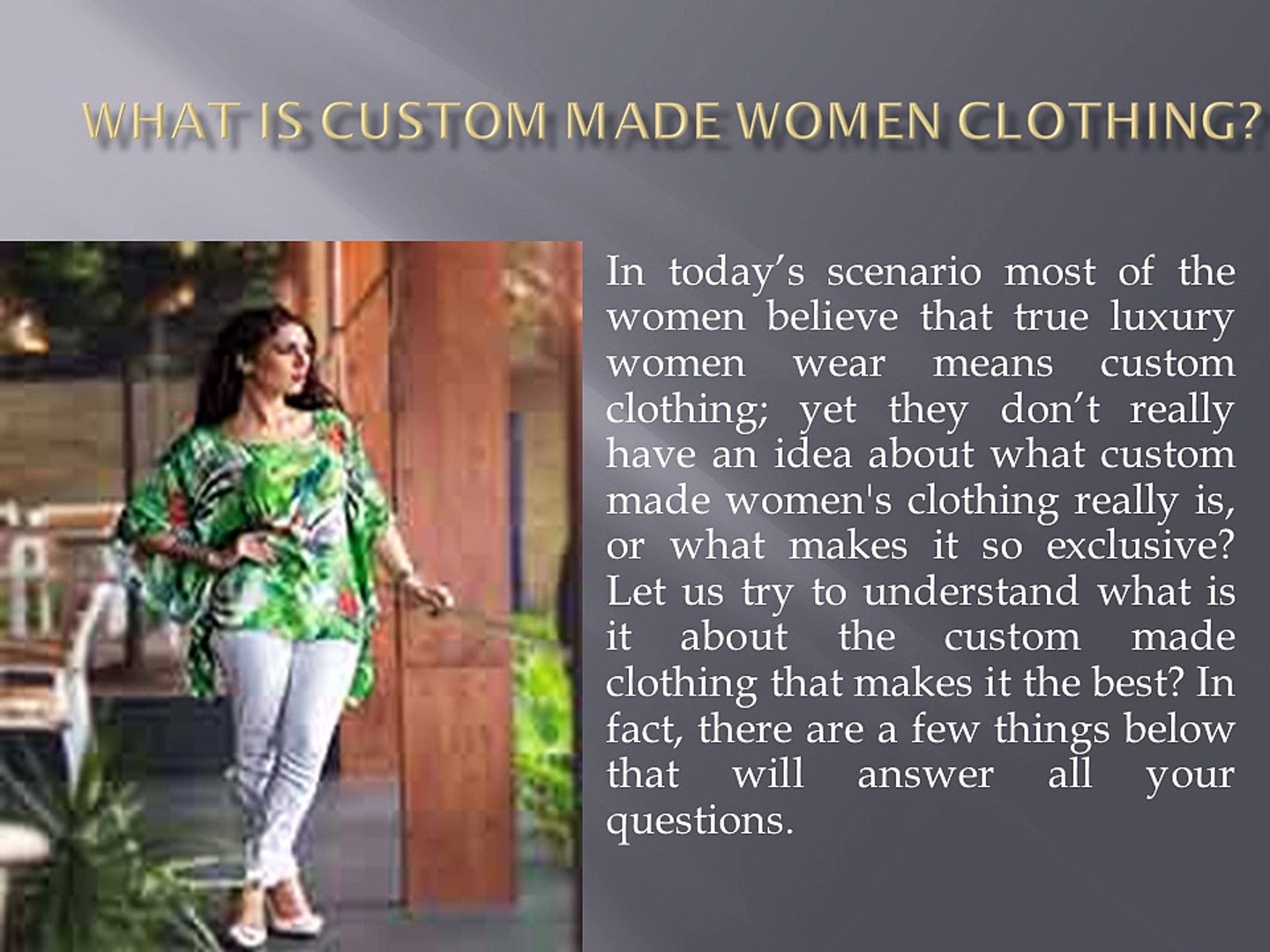 ⁣Custom Women Made Clothing| Personalised Womens Clothing