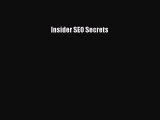 Read Insider SEO Secrets Ebook Free