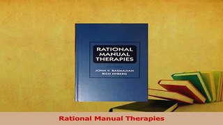 Read  Rational Manual Therapies Ebook Free