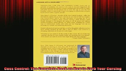 READ book  Cuss Control The Complete Book on How to Curb Your Cursing Full Free