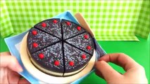 Velcro cake cutting toy toys , food chocolate cake with strawberry cream birthday cake toy Video