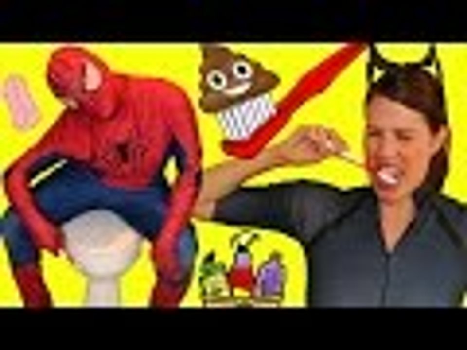 Disney | SPIDERMAN Maid Funny Toothbrush in Toilet Prank on Catwoman Superheroes In Real Life IRL