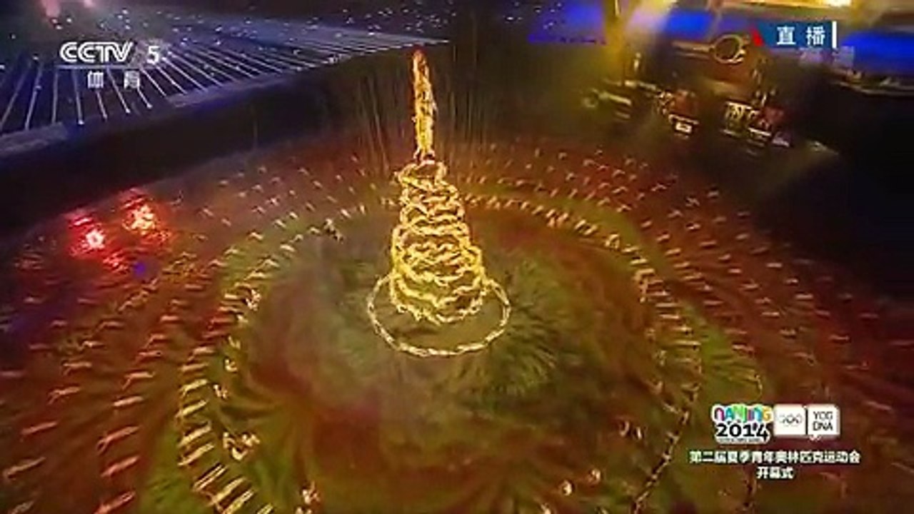 beautiful glowing human tower