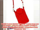MUZZANO Pochette ORIGINALE CityPoche Premium Rouge pour SONY XPERIA L - Protection Antichoc