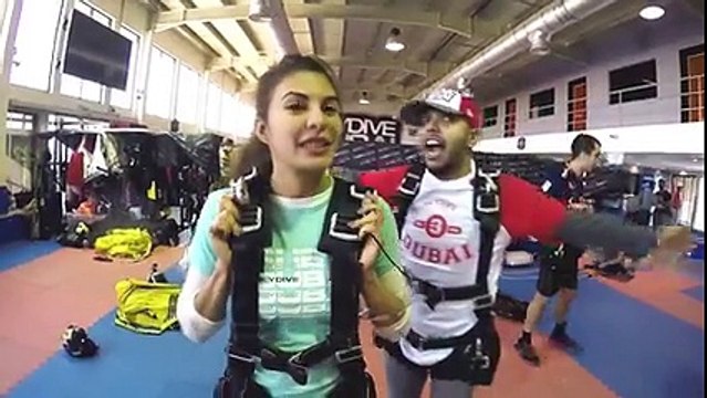 Jacqueline Fernandez goes Sky Diving in Dubai