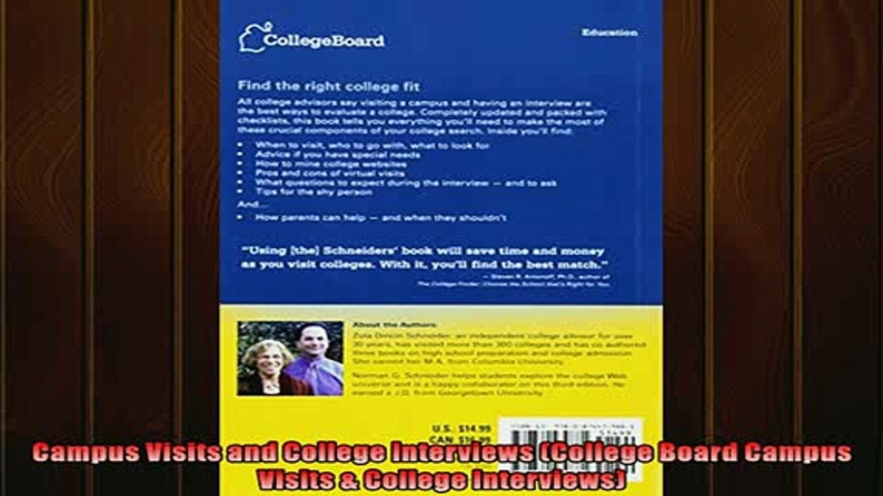 FREE PDF  Campus Visits and College Interviews College Board Campus Visits  College Interviews  BOOK ONLINE
