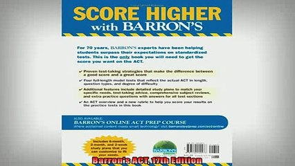 READ book  Barrons ACT 17th Edition  FREE BOOOK ONLINE