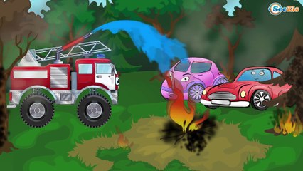Caricaturas de carros. Camión, Excavadora, Grúa. Carritos Para Niños. Tiki Taki Camiones