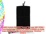 MUZZANO Pochette ORIGINALE Cocoon Noir pour SONY XPERIA T - Protection Antichoc ELEGANTE OPTIMALE