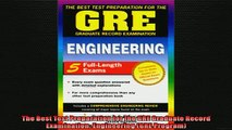 READ book  The Best Test Preparation for the GRE Graduate Record Examination Engineering GRE  FREE BOOOK ONLINE
