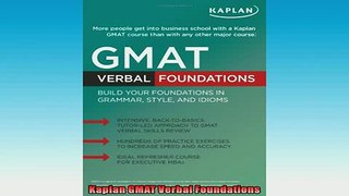 FREE PDF  Kaplan GMAT Verbal Foundations READ ONLINE