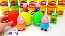 New Peppa Pig Play Doh, Surprise Eggs Peppa Pig Toys and Peppa's Family Play Dough Set 201