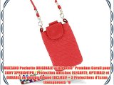 MUZZANO Pochette ORIGINALE CityPoche Premium Corail pour SONY XPERIA TIPO - Protection Antichoc