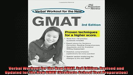 EBOOK ONLINE  Verbal Workout for the New GMAT 3rd Edition Revised and Updated for the New GMAT  DOWNLOAD ONLINE