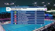 demi-finales 50m dos F - ChE 2016 natation