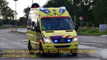 Ambulance 19-125 met spoed naar een melding in Vlissingen