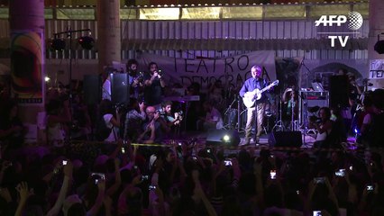 Brazil artists protest against new government