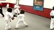 Kids Kenpo Karate Class Working Controlled Step Sparring Drills