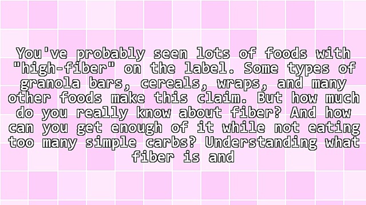 Type 2 Diabetes - Interesting Facts on Fiber