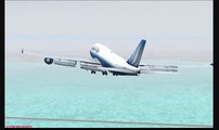 747-400 - ILS WADD . Microsoft needs to fix the ILS approach for 27 at this airport.
