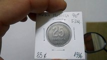 Moneda de 25 Centavos 1996 Media Medalla.
