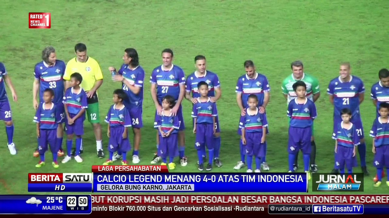 Tim Sepakbola Legendaris Italia Tekuk Tim Legendaris Indonesia 4-0