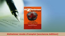 PDF  Alzheimer mode demploi ancienne édition  EBook