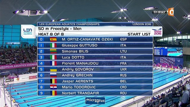 séries 50m NL H - ChE 2016 natation (Bousquet, Manaudou)