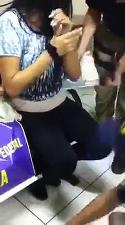 A girl is caught while doing some thing wrong