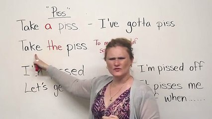 English speaking "slang word piss" by Ronnie