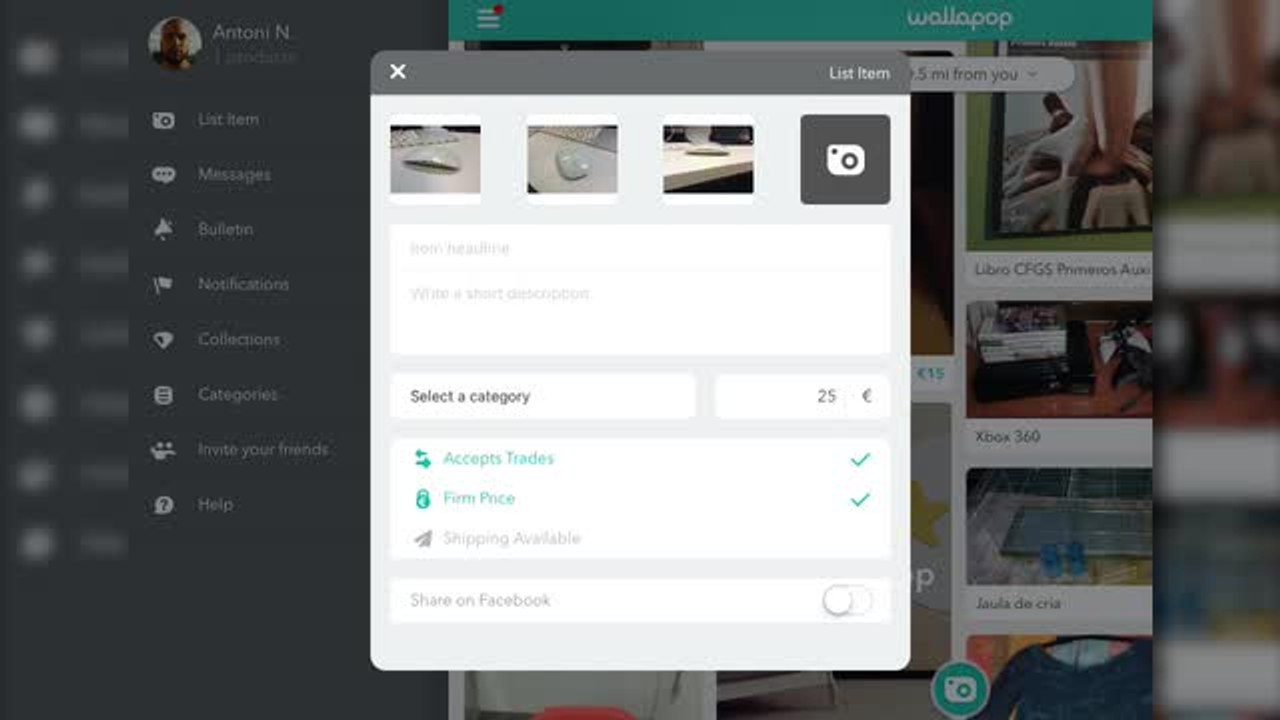 Wallapop, one of the most known and easy to use resell apps