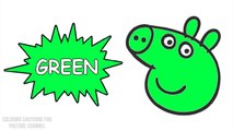 Peppa Pig Dinosaur Finger Family Learn Colors Coloring Pages for children