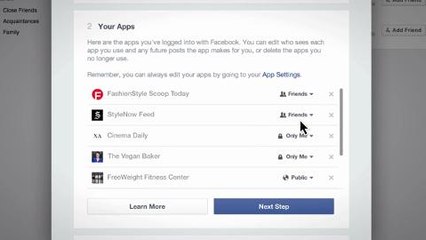Facebook Privacy Checkup overview